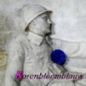 Korenbloemblauw.  Herdenking bombardement Mortsel op 5 april 1943
